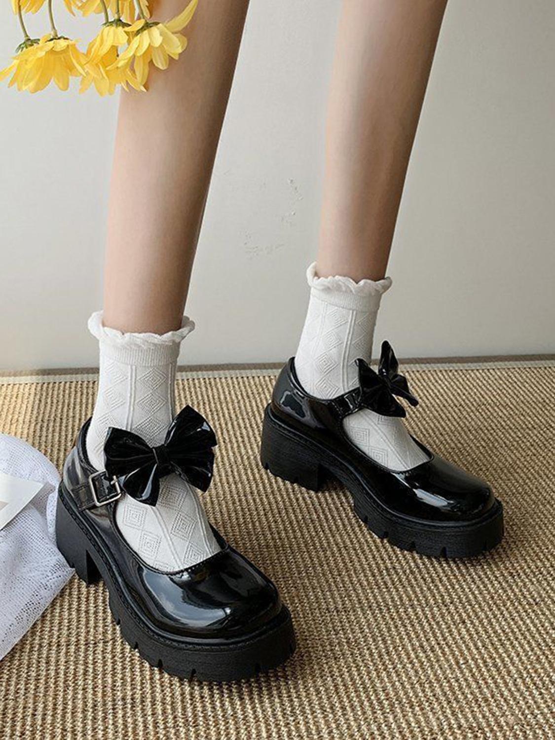 Chunky Bottom Cingulum Mary Jane Sandals