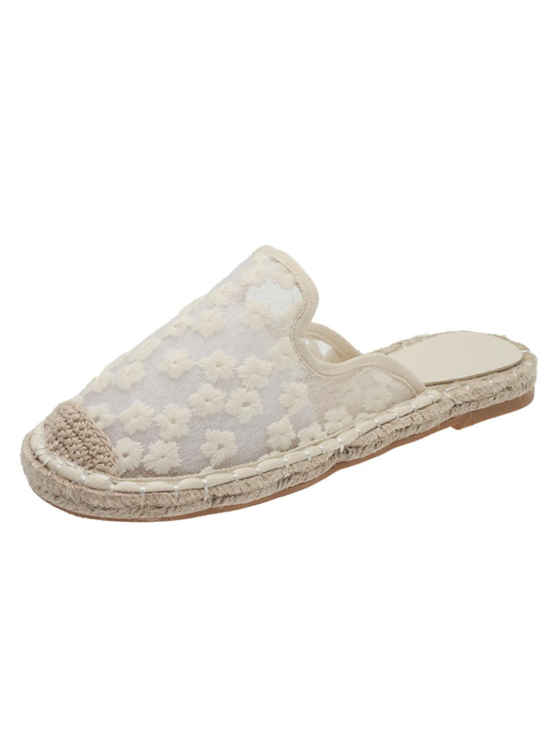 Lace Flat Non Slip Comfy Slippers