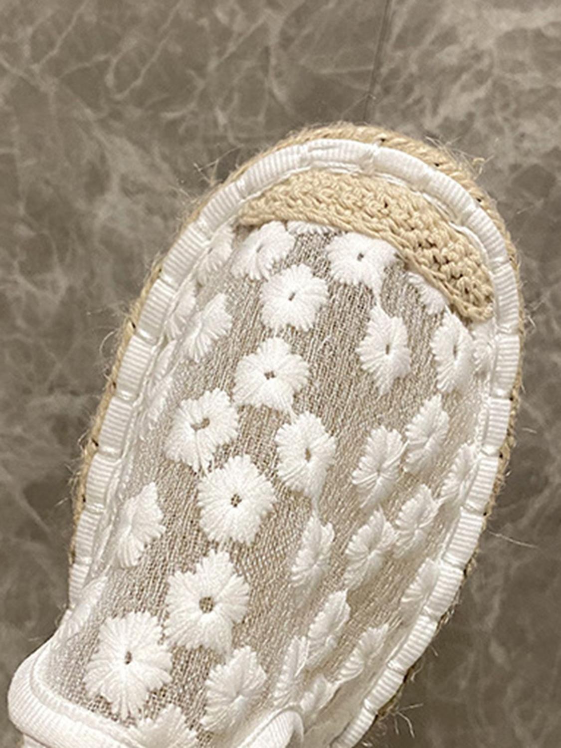 Lace Flat Non Slip Comfy Slippers