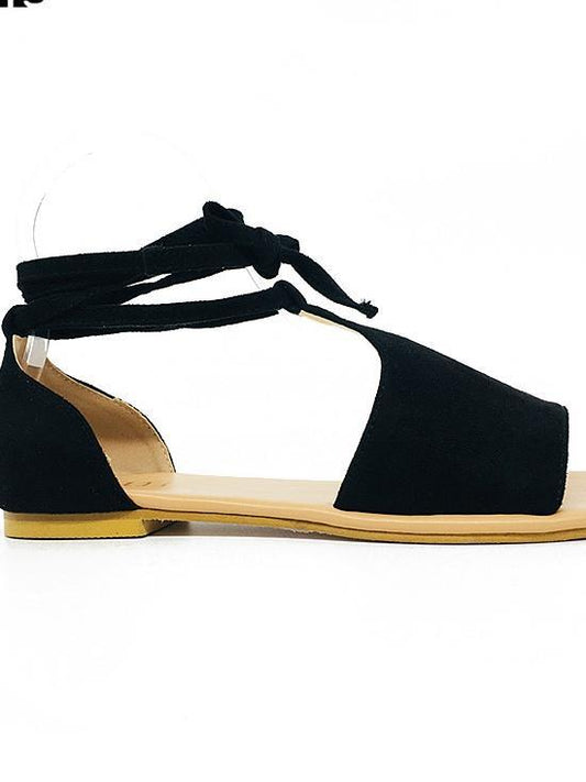 Flat Heel Ankle Straps Sandals