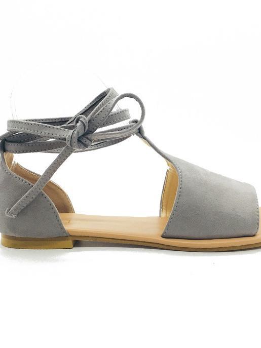 Flat Heel Ankle Straps Sandals