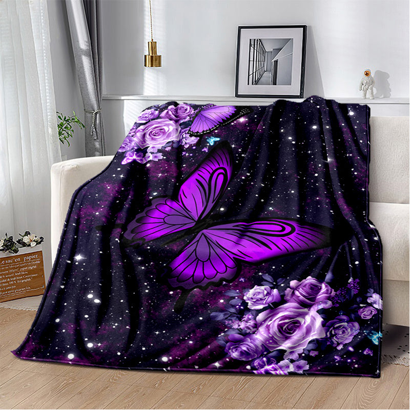 All-Season Chic Knit Butterfly Blanket – Tear-Resistant, Cozy Gift for Women and Girls