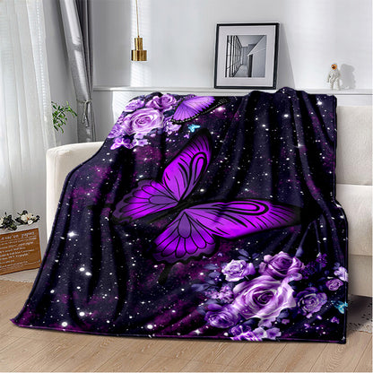 All-Season Chic Knit Butterfly Blanket – Tear-Resistant, Cozy Gift for Women and Girls