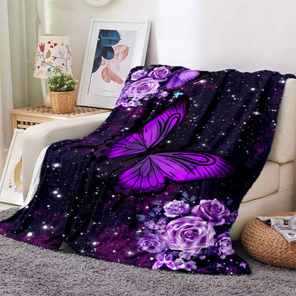 All-Season Chic Knit Butterfly Blanket – Tear-Resistant, Cozy Gift for Women and Girls