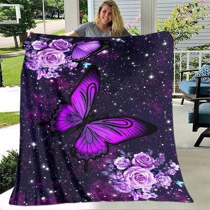 All-Season Chic Knit Butterfly Blanket – Tear-Resistant, Cozy Gift for Women and Girls