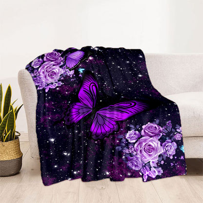 All-Season Chic Knit Butterfly Blanket – Tear-Resistant, Cozy Gift for Women and Girls