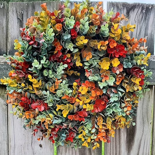 Artificial Fall Wreath For Front Door Rustic Autumn Wreath Fall Door Wreaths Front Door Decorations  Fall Wreath Thanksgiving Wreath Fall Decorations For Home Indoor Outdoor Decor (13.8IN)