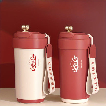 1pc, Travel Mug, Stainless Steel Coffee Cups, Vacuum Insulated Water Cups, Portable Travel Drinkware, Gifts