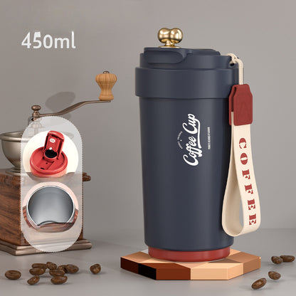 1pc, Travel Mug, Stainless Steel Coffee Cups, Vacuum Insulated Water Cups, Portable Travel Drinkware, Gifts