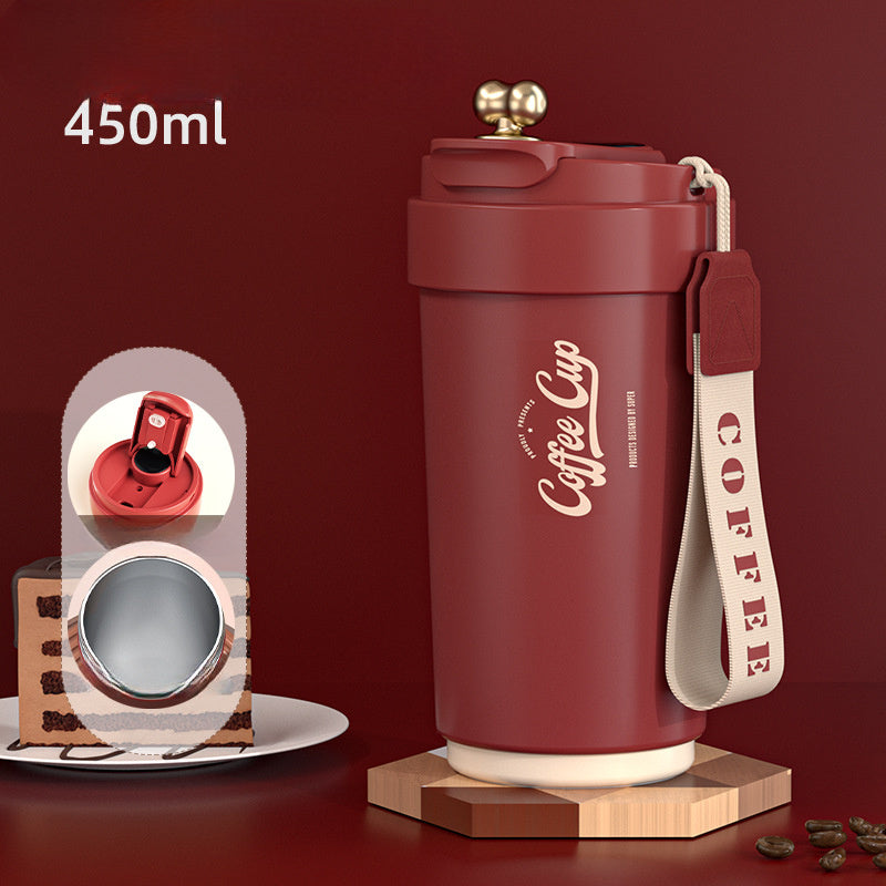 1pc, Travel Mug, Stainless Steel Coffee Cups, Vacuum Insulated Water Cups, Portable Travel Drinkware, Gifts