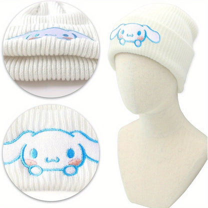 Adorable Hello Kitty Knitted Beanie Hat - Soft, Stretchy, Slouchy, Warm, and Stylish Winter Cap for Women - Cute Fashion Accessory for Cold Weather