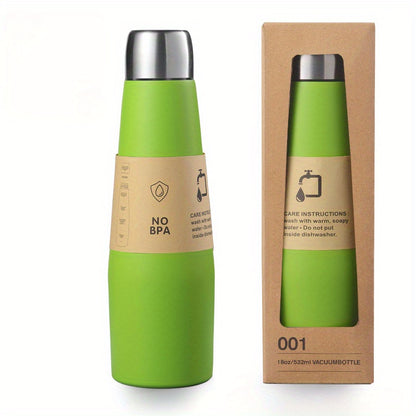 Stylish Stainless Steel Insulated Water Bottle - Large Capacity, Vacuum-Sealed for Hot & Cold Drinks, Portable Sports Cup, PVC-Free, Hand Wash Recommended