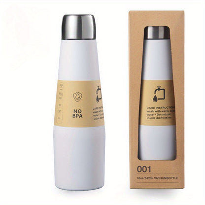 Stylish Stainless Steel Insulated Water Bottle - Large Capacity, Vacuum-Sealed for Hot & Cold Drinks, Portable Sports Cup, PVC-Free, Hand Wash Recommended