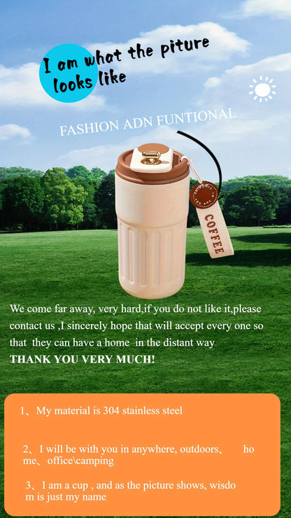 Versatile Stainless Steel Coffee Mug - Portable, Insulated For Hot & Cold Drinks, Perfect For Outdoor Camping, Parties & Everyday Use