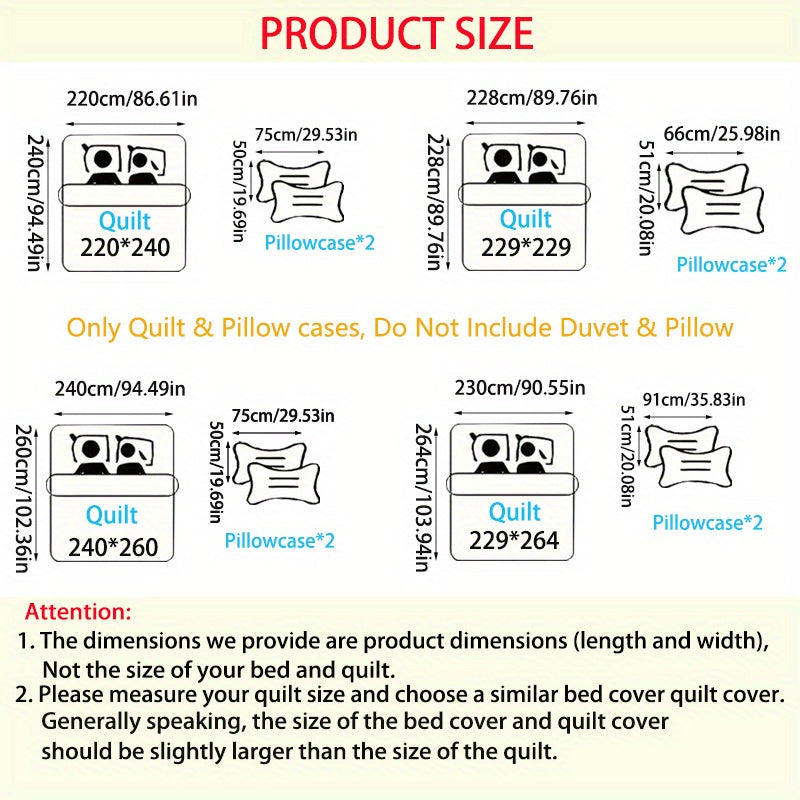 3-Piece Bedspread Set - Soft, Lightweight, and Vibrant Blue Leaf Plant Flower Print - Perfect for Home and Bedroom Decoration, All-Season Comfort