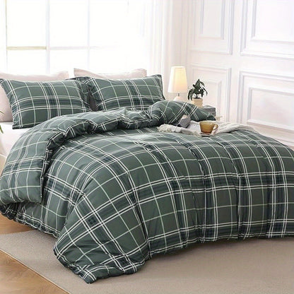 Duvet Cover Set, Reversible Floral Duvet Cover Set with Zipper Closure, Botanical Patterns Soft Microfiber Bedding Set with 4 Ties, 21 Colors, All Size