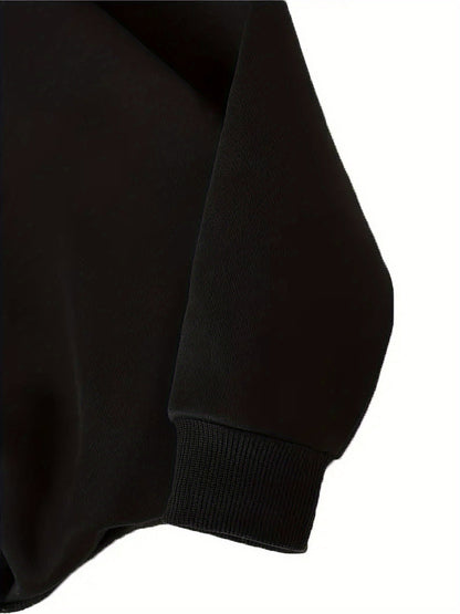 Ho Ho No - Funny Bad Cat Christmas, Gich Woman's Cozy Classic Print Pullover Hoodie, Casual Long Sleeve Crew Neck Hoodie