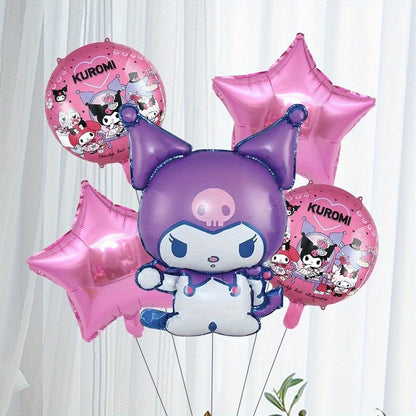 Sanrio Kuromi Balloon My Melody Cinnamon Dog Cartoon Aluminum Foil Balloon Birthday Decorations New Year Christmas Holiday Decorations