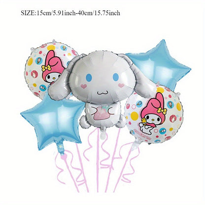 Sanrio Kuromi Balloon My Melody Cinnamon Dog Cartoon Aluminum Foil Balloon Birthday Decorations New Year Christmas Holiday Decorations