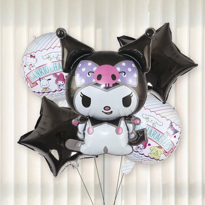 Sanrio Kuromi Balloon My Melody Cinnamon Dog Cartoon Aluminum Foil Balloon Birthday Decorations New Year Christmas Holiday Decorations