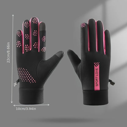 Winter Warmth Touch Screen Gloves - Windproof, Coldproof, and Water Resistant Fitness Gloves for Women and Men - Ideal for Outdoor Activities, Sports, and Everyday Use