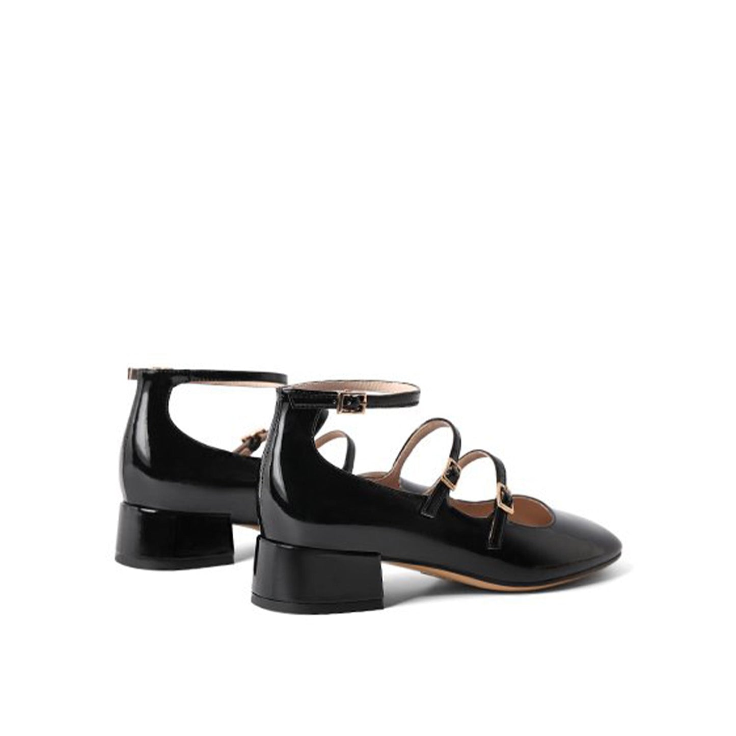 flowersverse - Women Elegant Solid Color Leather Ornament Mary Janes