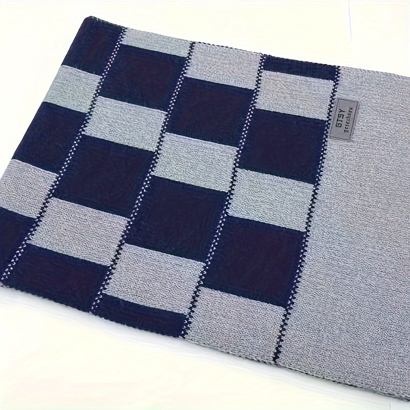 1pc Men's Thickened Scarf, Autumn Winter Casual Scarf