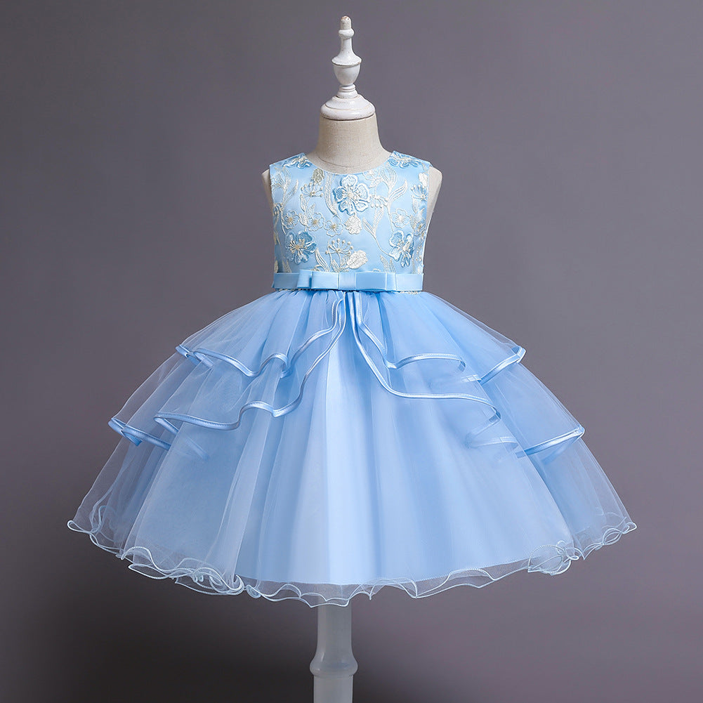 flowersverse Cross-Border New Arrival Children's Dress Princess Dress Flower Girl Wedding Dress Evening Dress for Girls Tulle Tutu Dress Special Offer Drainage Style