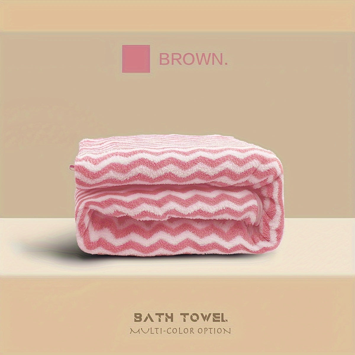 1pc Striped Luxury Bath Towel - Highly Absorbent, Rapidly Drying, Luxuriously Soft & Ultra-Gentle - Perfect for Home Use, Premium Bathroom Essential
