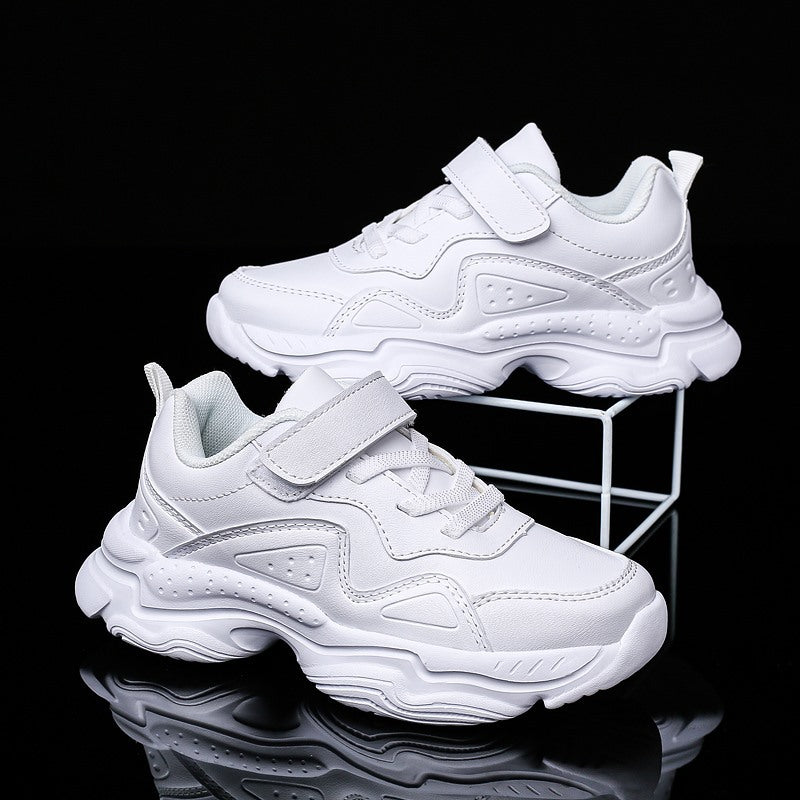 flowersverse Boy White Shoes Mesh Girls' White Sneaker Children's Autumn Kindergarten Performance Middle and Big Children Children's White Shoes