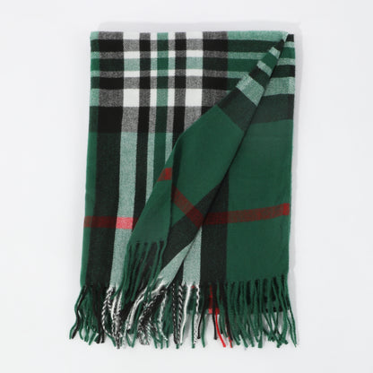 1pc Men's Casual Versatile Imitation Cashmere Striped Tassel Warm Scarf Shawl Daily Matching