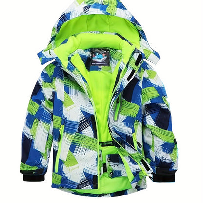 Children's Ski Wear Boys And Girls Ski Wear Waterproof, Warm And Breathable Outdoor Padded Coat