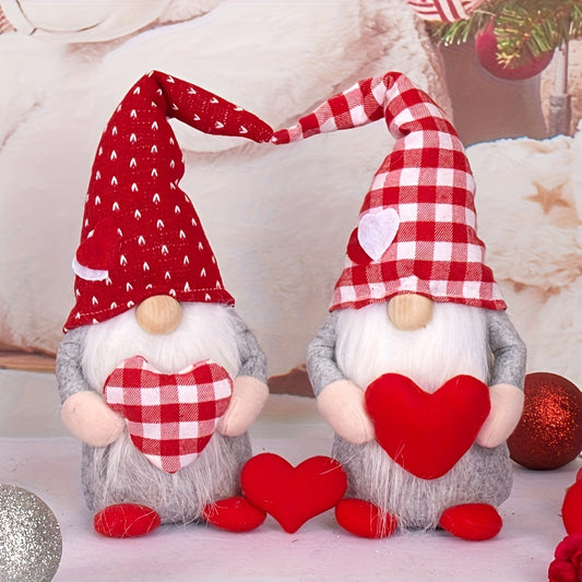 2pcs Home Decor Gnomes, High-Quality Cute Gnome Suitable for Room, Office, Living room, Bedroom Decor, Special Ornaments for Man or Women. Best Choice for Birthday Day, Christmas Decorations. Special Collectible Dolls.