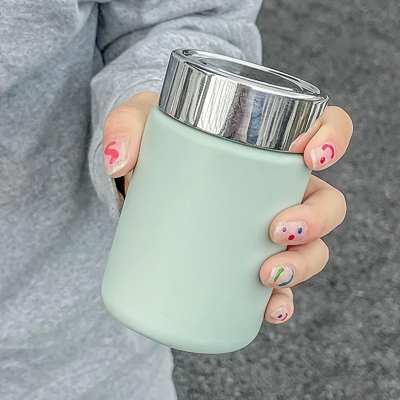 7.78oz Mini Stainless Steel 304 Vacuum Flask, Fashionable Portable Pocket Insulated Mug for Coffee and Tea, Uncharged Double-Wall Thermal Beverage Tumbler
