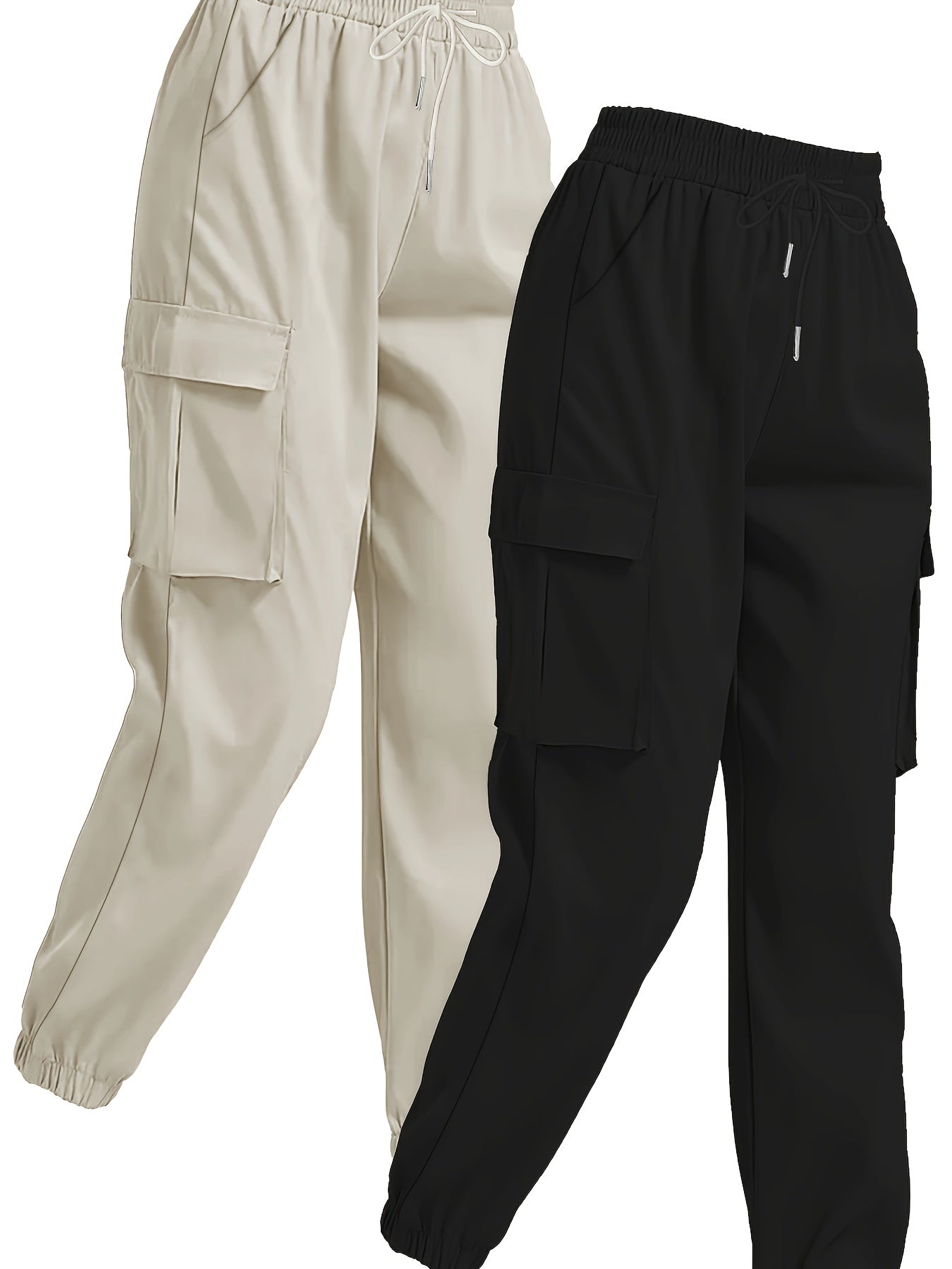 2-Pack Cargo Pants with Drawstrings