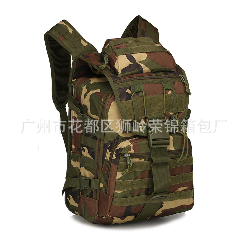 FLOWERSVERSE Outdoor Backpack Combat Bag Waterproof Hiking Backpack Hiking Camouflage Backpack Men's X7 Swordfish Bag Wear-Resistant Backpack