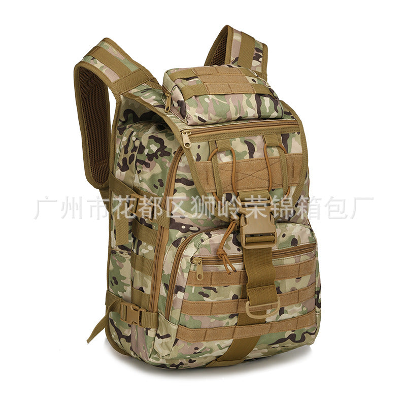 FLOWERSVERSE Outdoor Backpack Combat Bag Waterproof Hiking Backpack Hiking Camouflage Backpack Men's X7 Swordfish Bag Wear-Resistant Backpack