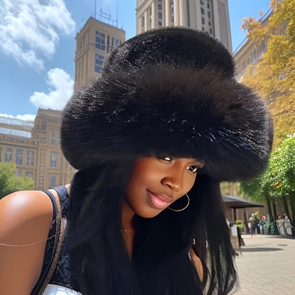 Cozy & Warm Women's Fleece-Lined Beanie - Thick, Plush Winter Hat with Ear Flaps, No Brim, Perfect for Valentine's Day