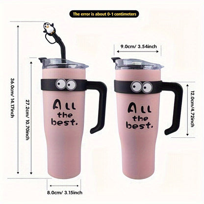 New Big Mac Insulated Vacuum Cup Women  New Large Capacity Personality Fashion Trend Stainless Steel Liner Water Cup Kettle Straw Cup