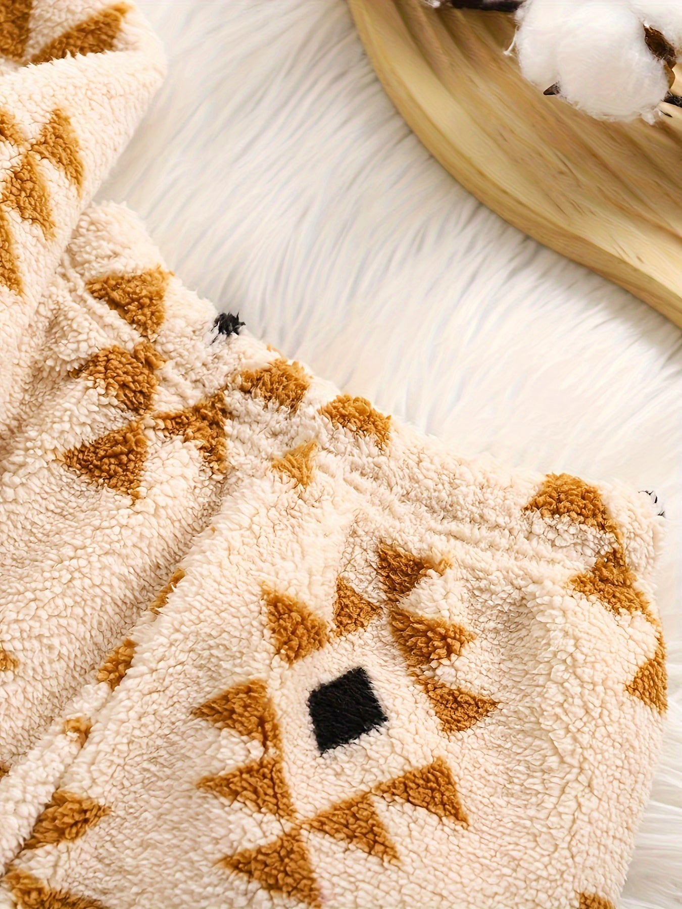 Boys' Cozy Fleece Christmas Outfit - Festive Printed Sweatshirt & Pants Set, Warm for Fall/Winter