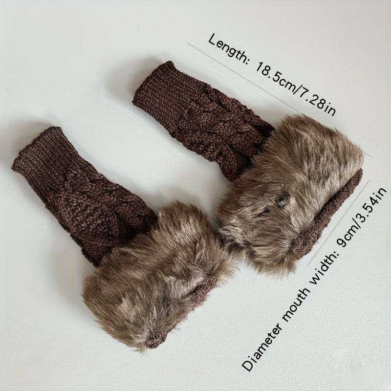 Cozy Argyle Fingerless Gloves for Women - Soft Acrylic Knit Fabric, Hand Wash Only, Stylish Winter Accessories for Cold Weather - Perfect for Outdoor Activities!