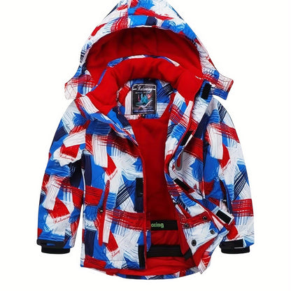 Children's Ski Wear Boys And Girls Ski Wear Waterproof, Warm And Breathable Outdoor Padded Coat