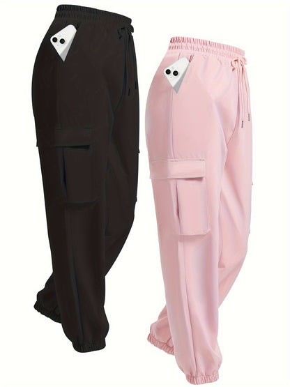 2-Pack Cargo Pants with Drawstrings