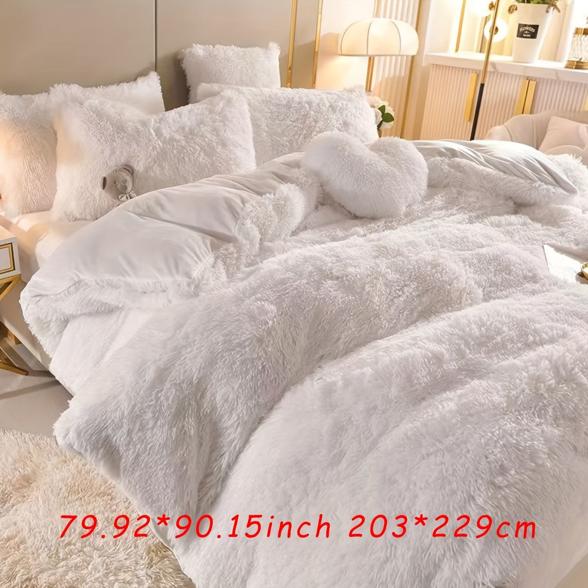 3-Piece Plush Velvet Duvet Cover Set - Soft, Comfortable, Warm, and Cozy Bedding for Autumn and Winter - Ideal for Bedroom and Guest Room, Without Core