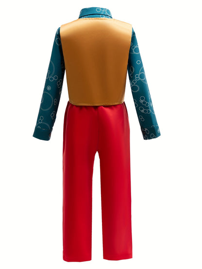 Stylish Little Gentleman's Suit - Long Sleeves, Pants, Jacket, Shirt, and Vest - Perfect for Halloween, Christmas, and Birthday Parties - Age 3 and Up, Polyester Blend Material, Comfortable and Durable, Easy to Move Around