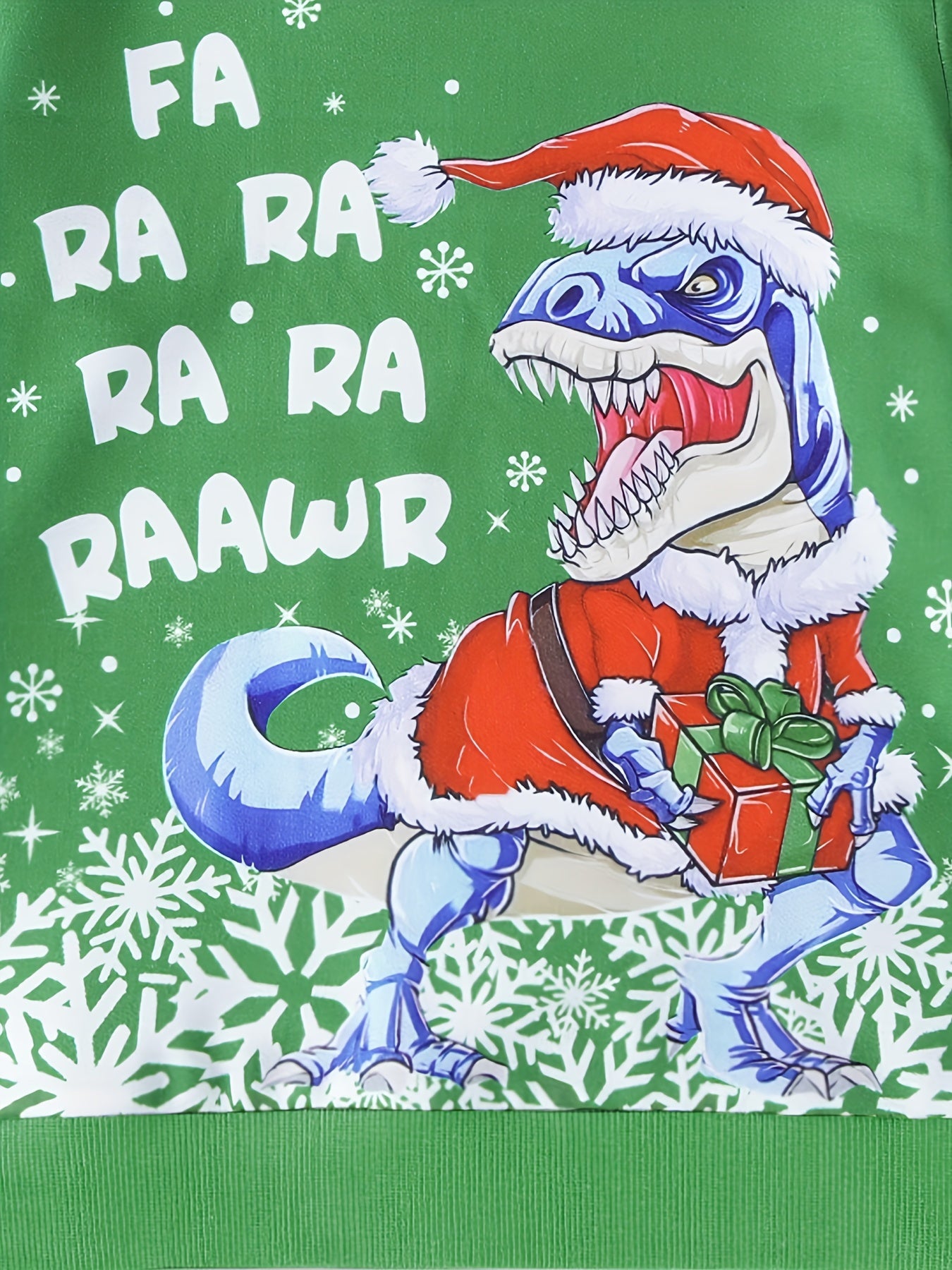 For Kids Boys, Christmas Dinosaur Print Sweatshirt with Christmas Hat Pattern - Keep Your Little One Warm and Trendy!