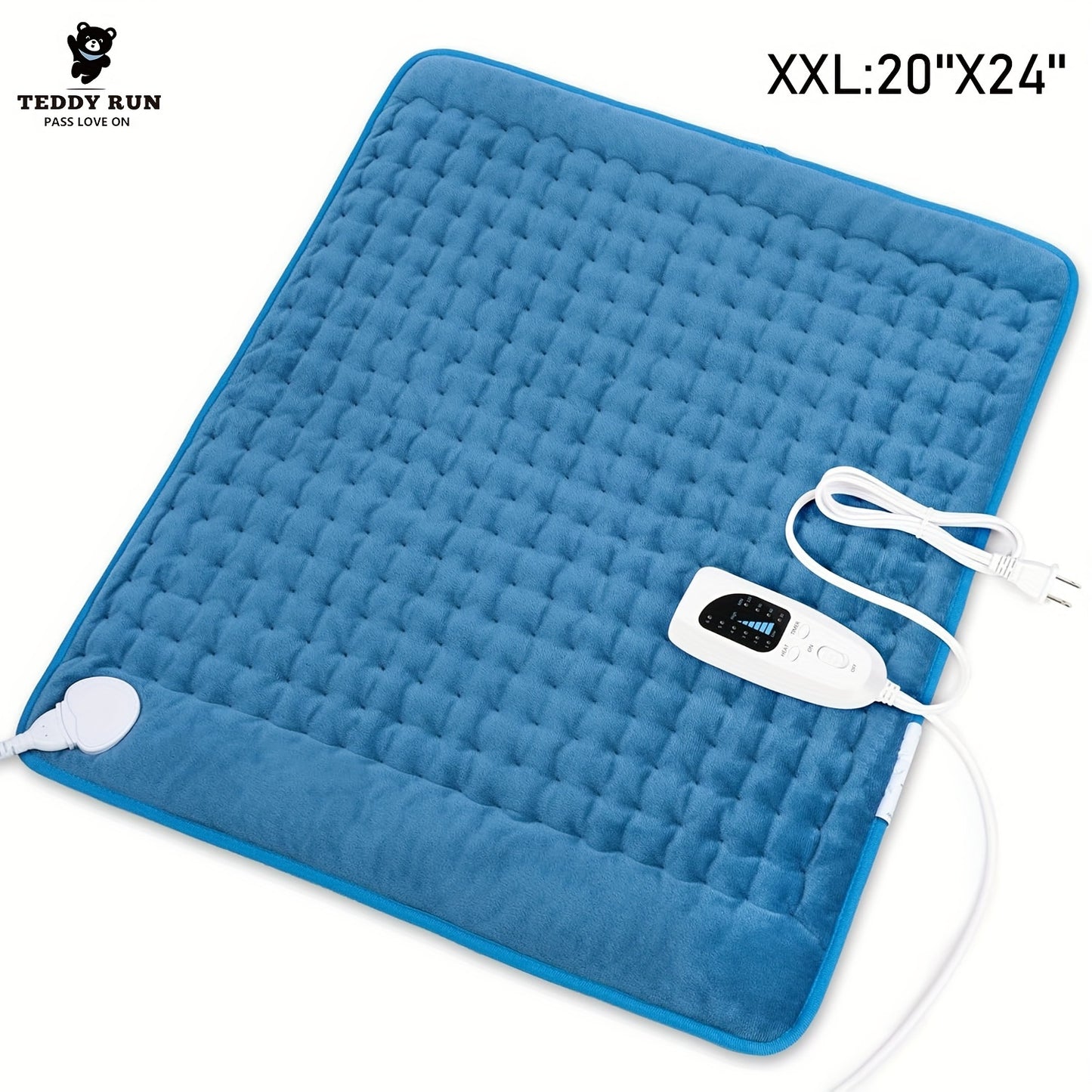 Electric Heating Pads, 20" x 24" Heat Heating Pad with 6 Temperature Settings&2H Auto Shut Off, Fast Heating Pad for Cramps, Neck and Shoulders