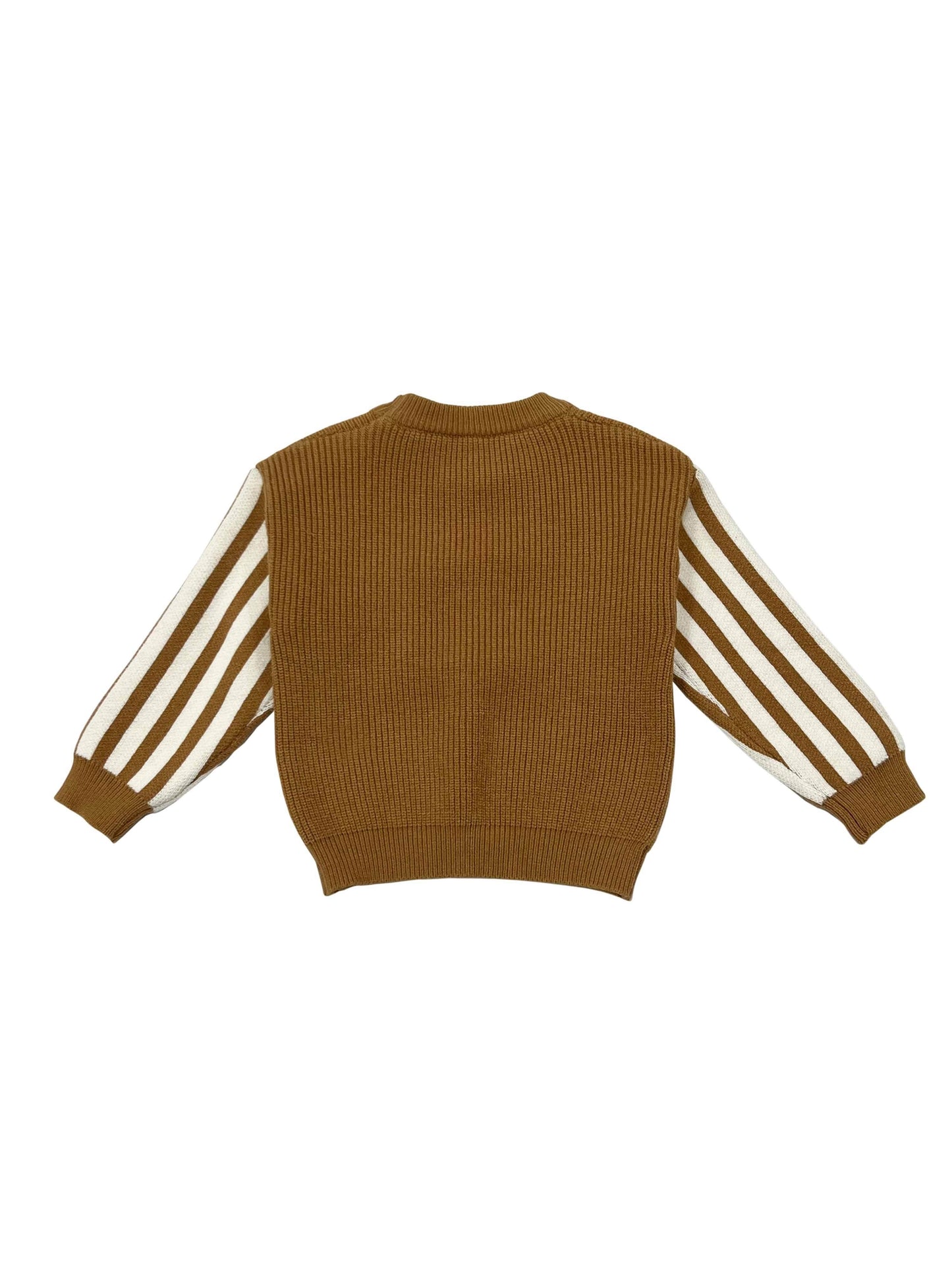 Cozy Striped Knitted Sweater - Soft and Snug, Warmth for Cold Winter Days, Classic Knitted Design, Eye-Catching Striped Pattern - Unisex Design for Baby Boys and Girls Alike, Perfect for Toddlers Daily Wear