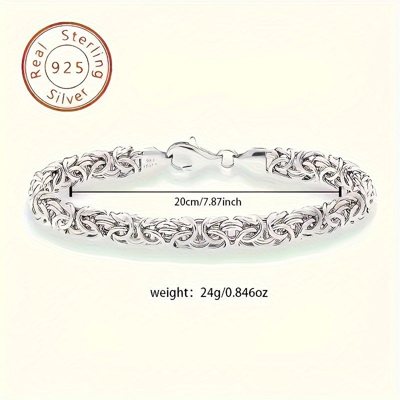 Exquisite Italian 925 Sterling Silver Minimalist Bracelet - Handcrafted in Italy, Fashionable, Durable, and Hypoallergenic - Perfect for Daily Wear, Birthday Gifts, and Special Occasions, Comes with Luxurious Gift Box