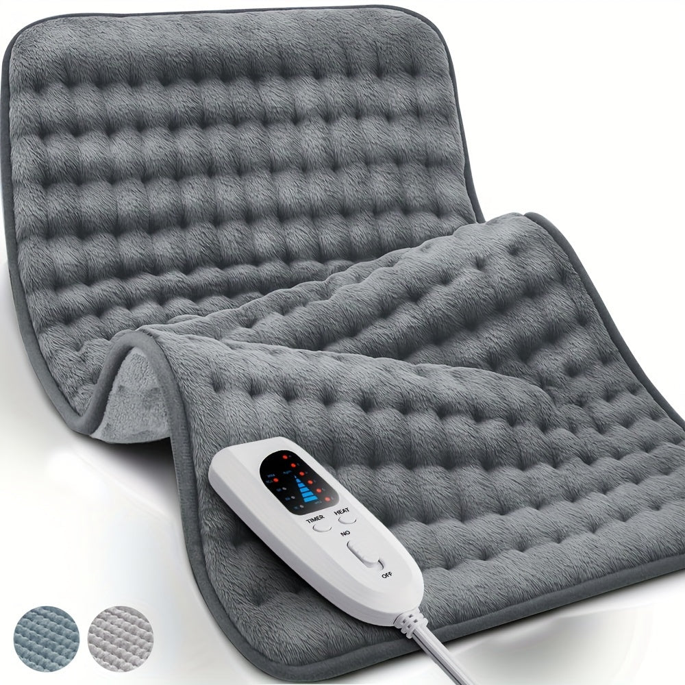 Extra Large Electric Heating Pad 16x30" - Comfort Relief for Back, Neck, Shoulders & More - 6 Heat Levels, 4 Timer Settings, Auto Shut-Off, Machine Washable, Moist/Dry Relax